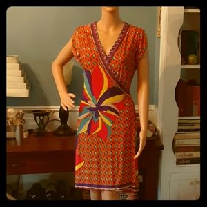 Bright colors Silvergate wrap dess Sz M